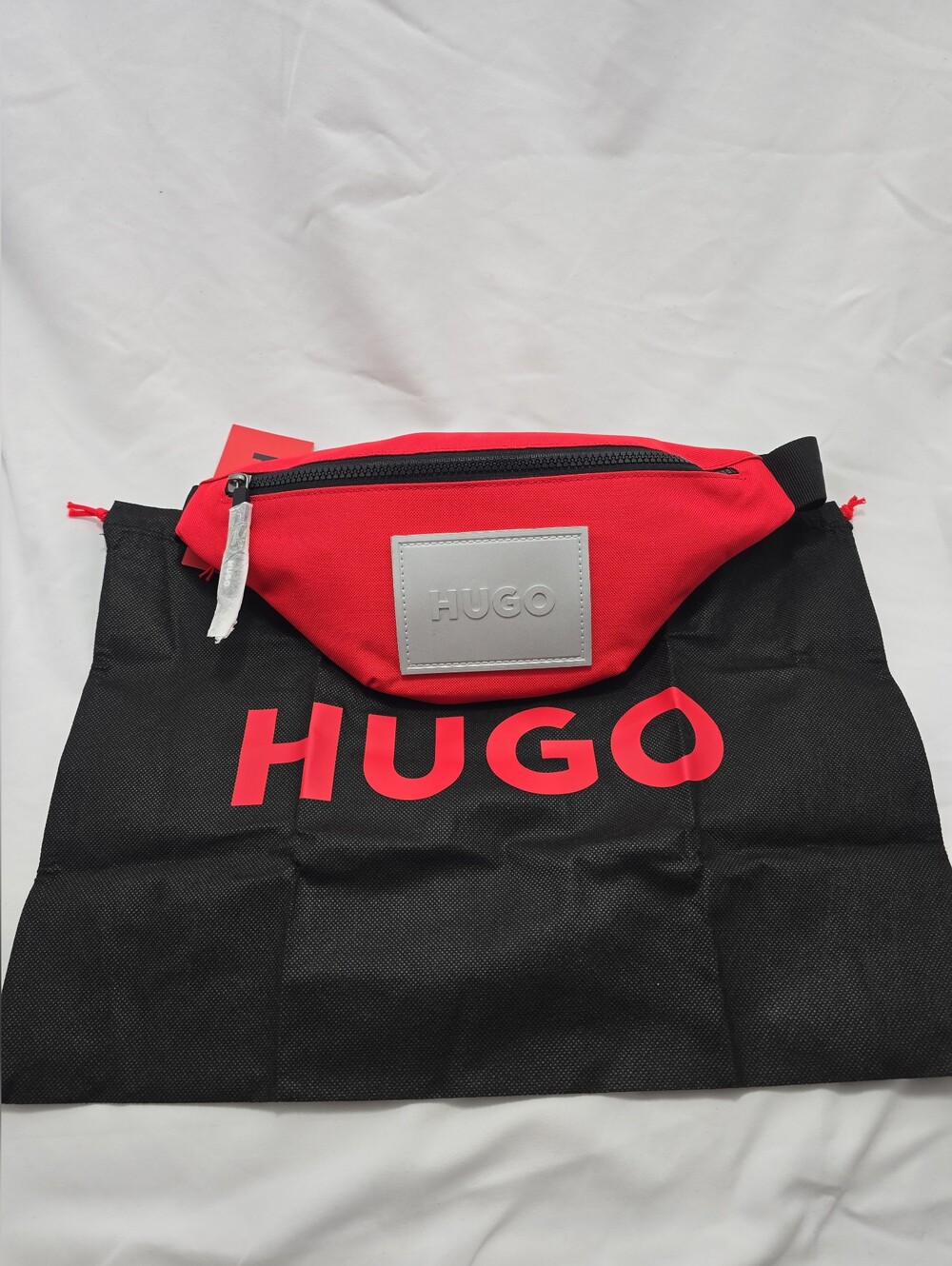 NWT Hugo Boss Ethan Bumbag Belt Bag Fanny Pack With Dust Bag Red Black Unisex